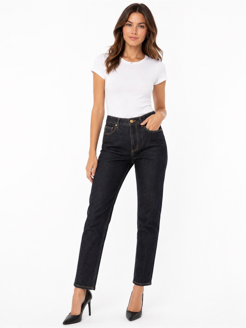Hobbs Size 4 Classic‎ High-Rise Skinny Jeans in Dark Indigo
